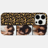 3 Foto Braun und Gold Leopardendruck Case-Mate iPhone Hülle (Rückseite (Horizontal))
