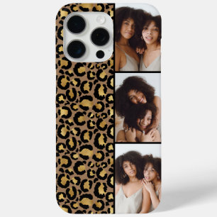 3 Foto Braun und Gold Leopardendruck Case-Mate iPhone Hülle