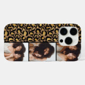 3 Foto Braun und Gold Leopardendruck Case-Mate iPhone Hülle (Rückseite (Horizontal))