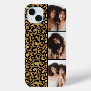 3 Foto Braun und Gold Leopardenprint Case-Mate iPhone Hülle