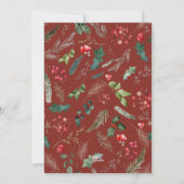 3 Foto Burgundy Red Elegant Frohe Weihnachten (Rückseite)