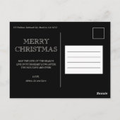 3 Foto Chalkboard Kalligrafie Weihnachten Postkarte (Rückseite)