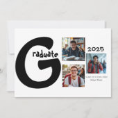 3 Foto Collage Abschluss Ankündigung (Vorderseite)