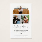 3 Foto Collage Arch Beerdigung Gedenkkarten (Vorderseite)