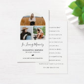 3 Foto Collage Arch Beerdigung Gedenkkarten (Schreibtisch)