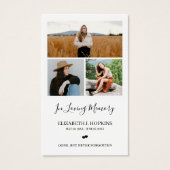 3 Foto Collage Beerdigung Gedenkkarten (Vorderseite)