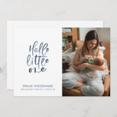 3 Foto Collage Birth Stats Moderne Geburt Ankündigung (Vorne/Hinten)