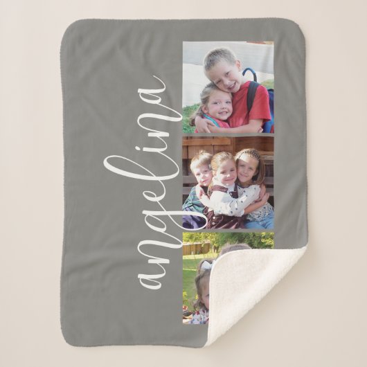 3 Foto Collage CAN EDIT Hintergrund FARBE Sherpadecke (Vorderseite)