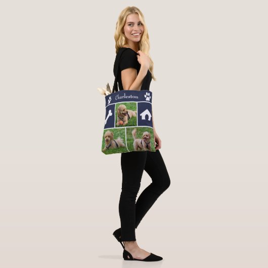 3 Foto Collage Canine Tote Bag Tasche (Am Model)