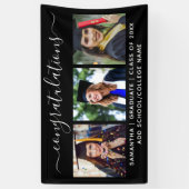 3 Foto Collage Class of 2022 Grad Glückwunsch Banner (Vertikal)