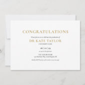 3 Foto Collage Doktortitel Graduation Party Einladung (Rückseite)