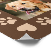 3 Foto Collage Dose Name Braun Herz Poster (Ecke)