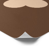 3 Foto Collage Dose Name Braun Herz Poster (Ecke)