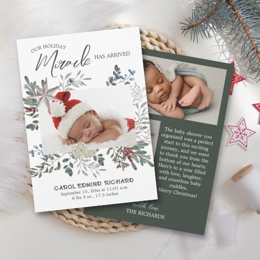 3 Foto Collage Geburtshinweis Kinderdusche Ankündigung