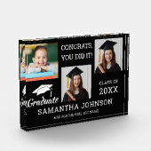 3 Foto Collage Glückwunsch Grad 2025 Schwarz (Links)