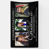 3 Foto Collage Glückwunschs Graduate 2025 Abschlus Banner (Vertikal)