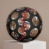 3 Foto Collage Halbbrick Muster - schwarzer Kreis Baseball