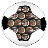 3 Foto Collage Halbbrick Muster - schwarzer Kreis Fußball (Gedreht)