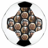 3 Foto Collage Halbbrick Muster - schwarzer Kreis Fußball (Vorderseite)