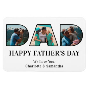 3 Foto Collage Happy Vatertag Foto Cutout Magnet