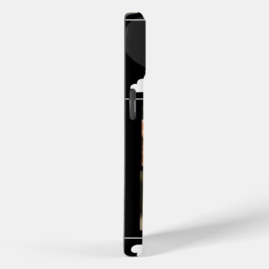 3 Foto Collage Hund Name Schwarz-Weiß-Herz Case-Mate iPhone Hülle (Rückseite / Rechts)