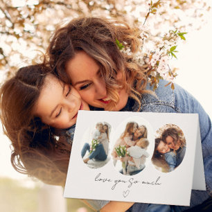 3-Foto-Collage-Karte – Liebe dich so sehr Dankeskarte