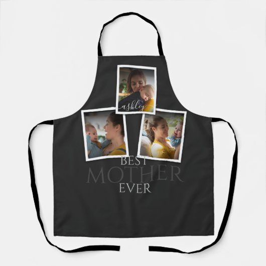 3 Foto Collage Mama Familienmüttertag Schürze (Vorderseite)