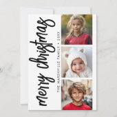 3 Foto Collage Minimal Freude frohe Weihnachten (Vorderseite)