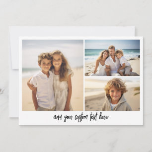 3-Foto-Collage mit 1 Zeile Schrifttext Feiertagskarte
