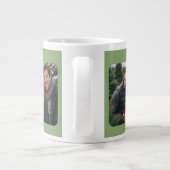 3-Foto-Collage mit Text - Grün Jumbo-Tasse (Rückseite)