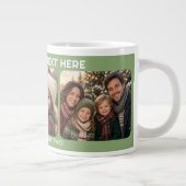 3-Foto-Collage mit Text - Grün Jumbo-Tasse (Rechts)