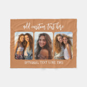 3-Foto-Collage mit trendigem Bounce-Script Fleecedecke (Vorderseite (Horizontal))