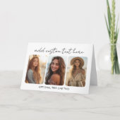 3-Foto-Collage mit trendigem Bounce-Script Karte (Vorderseite)