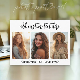 3-Foto-Collage mit trendigem Bounce-Script  Postkarte