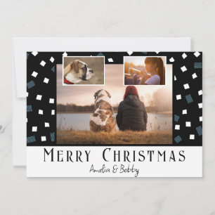 3 Foto-Collage Modern Schwarz Weiß Weihnachten