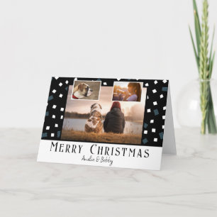 3 Foto-Collage Modern Schwarz Weiß Weihnachten
