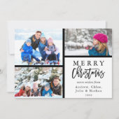 3 Foto Collage Moderne frohe Weihnachten (Vorderseite)