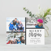 3 Foto Collage Moderne frohe Weihnachten (Stehend Vorderseite)