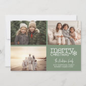 3 Foto Collage - Moderne frohe Weihnachten Polka D (Vorderseite)