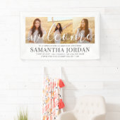 3 Foto Collage Moderner Script Abschluss Willkomme Banner (Insitu)