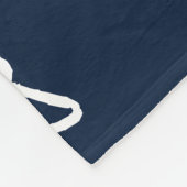 3 Foto Collage Navy 2023 Abschluss Fleecedecke (Ecke)