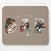 3 Foto Collage Papa Mousepad (Vorne)