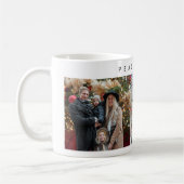 3 Foto Collage Peace and Joliday Personalisiert Kaffeetasse (Links)