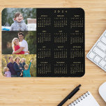 3 Foto Collage Personalisiert Family 2024 Kalender Mousepad<br><div class="desc">Erstellen Sie Ihre eigenen maßgeschneiderten, personalisierten, schwarzen und Imitate Gold 2024 Volljahr 3 Foto Collage Jahreskalk Staub und färberesistente Mousepad mit rutschsicherem Rücken, für Zuhause und Büro. Zum Anpassen, fügen Sie einfach drei Ihrer Lieblings-Familie / Kinder / Baby / Haustiere / Pärchen / Hochzeit Fotos. Während Sie hinzufügen / Design,...</div>