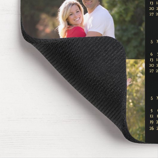 3 Foto Collage Personalisiert Family 2025 Kalender Mousepad (Ecke)