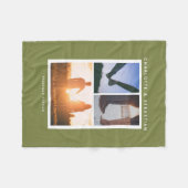 3 Foto Collage personalisiert Fleecedecke (Vorderseite (Horizontal))