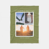 3 Foto Collage personalisiert Fleecedecke (Vorderseite)