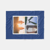 3 Foto Collage personalisiert Fleecedecke (Vorderseite (Horizontal))