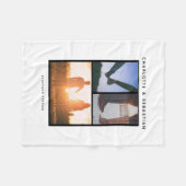3 Foto Collage personalisiert Fleecedecke (Vorderseite (Horizontal))