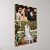 3 Foto Collage Personalisiertes Gold Heart Foil Pr Foliendrucke (Ablage )